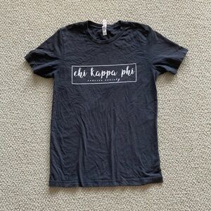 Bella + Canvas Chi Kappa Phi Dark Grey Short Sleeve T-Shirt Unisex Small EUC